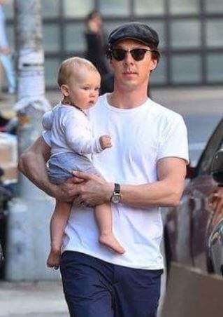 Christopher Carlton with his father, Benedict Cumberbatch